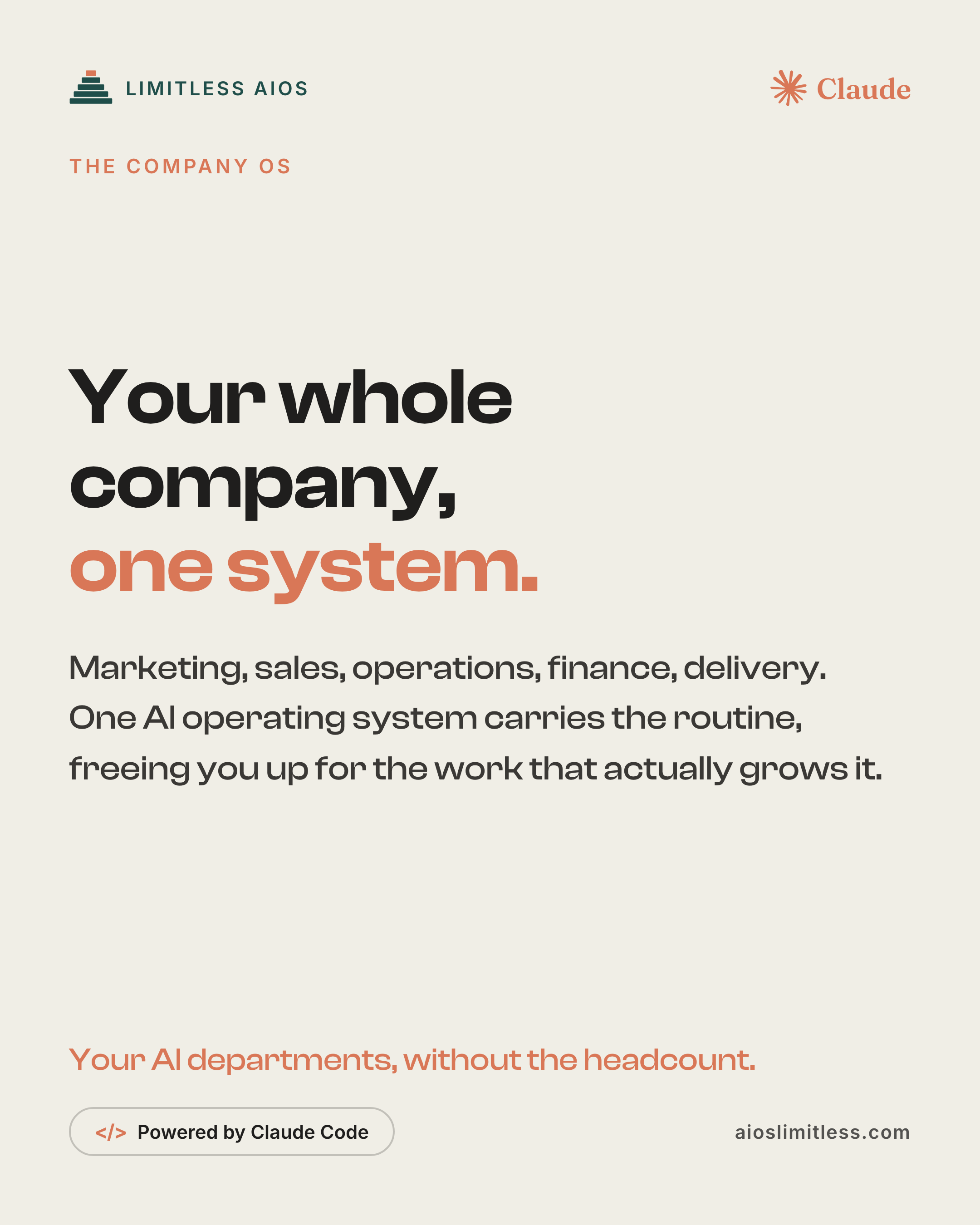 Post 0 poster - Your whole company, one system.
